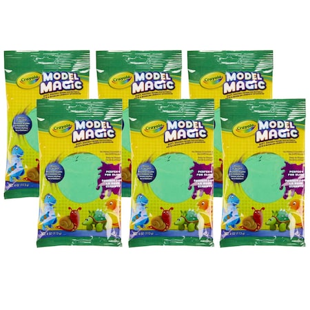 Crayola Model Magic Modeling Compound, Green, 4 oz. Per Pack, 6PK 4444